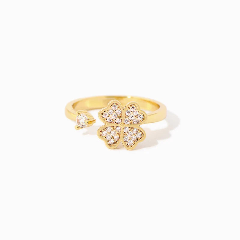 To My Daughter – Lucky Clover Fidget Ring | Adjustable – Aurea Bijoux